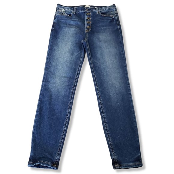 Sneak Peek High Rise Button Fly Skinny Blue Jeans Women's Size 11 / W30 - Picture 2 of 11